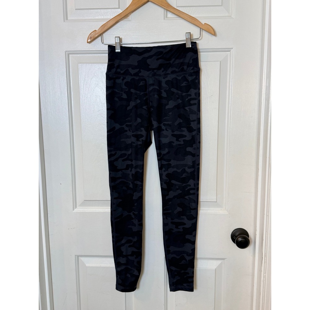 Danskin Womens Camo High Waisted Leggings Charcoal Black